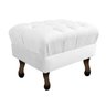 Puff Retrô Luis XV Suede Branco - Sts Móveis - 2