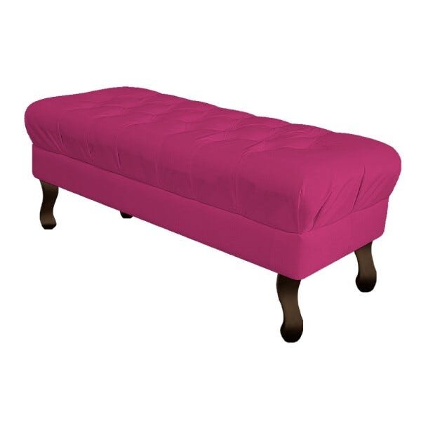 Puff Retrô 160cm Luis XV Suede Pink - Sts Móveis - 1