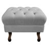 Puff Retrô Luis XV Suede Cinza - Sts Móveis - 1