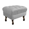 Puff Retrô Luis XV Suede Cinza - Sts Móveis - 2