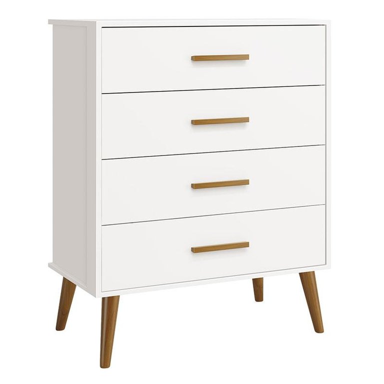 Cômoda Gaveteiro Infantil Isis Branco Acetinado - Reller Cômoda Gaveteiro Infantil Isis Branco Acetinado - Reller
