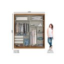 Ver imagem 2 de Guarda Roupa 2 Portas de Correr e 3 Gavetas C/ Espelho Verg Nature/off White - Henn