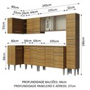 Ver imagem 4 de Armário de Cozinha Completa de Canto 325cm Rustic Emilly Space Madesa 03