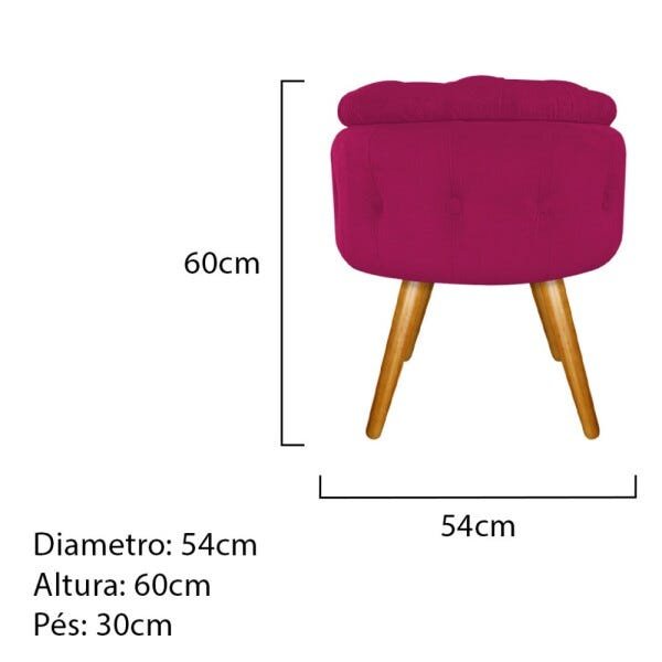 Kit 2 Puffs Londres Baú Palito Mel Suede Pink - Sts Móveis - 5