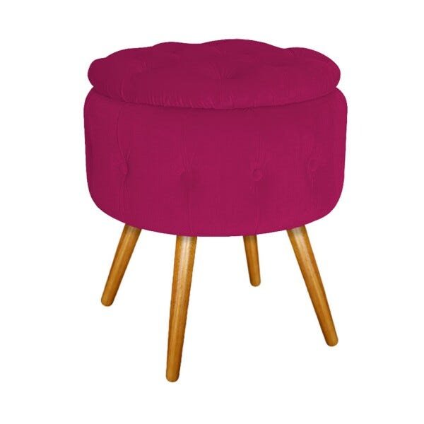 Kit 2 Puffs Londres Baú Palito Mel Suede Pink - Sts Móveis - 3