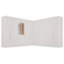 Ver imagem 2 de Guarda-Roupa de Canto Modulado com Espelho 15 Portas 6 Gavetas Inglaterra Branco