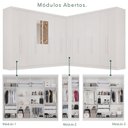Ver imagem 6 de Guarda-Roupa de Canto Modulado com Espelho 15 Portas 6 Gavetas Inglaterra Branco