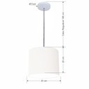Ver imagem 2 de Lustre Luminária Pendente Vivare Free Lux Pe-4107br Cúpula em Tecido 25x20cm