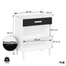 Balcão Armário Organizador Microondas Simples Cozinha Branco/preto - 4