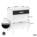 Ver imagem 4 de Balcão Armário Organizador Microondas Simples Cozinha Branco/preto