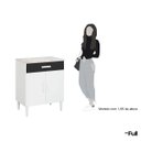 Ver imagem 5 de Balcão Armário Organizador Microondas Simples Cozinha Branco/preto