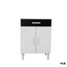 Balcão Armário Organizador Microondas Simples Cozinha Branco/preto - 6