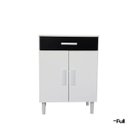 Ver imagem 6 de Balcão Armário Organizador Microondas Simples Cozinha Branco/preto