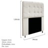 Cabeceira Estofada Mel 90 cm Solteiro Com Botonê Suede Bege - STS Móveis - 3