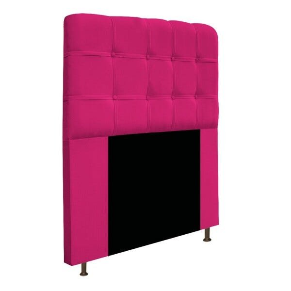 Cabeceira Estofada Mel 90 cm Solteiro Com Botonê Suede Pink - STS Móveis - 1