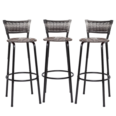 Kit 3 Banquetas Alta para Cozinha Junco Degradê Bancada Bistrô Balcão Ilhas Área Gourmet Piscina
