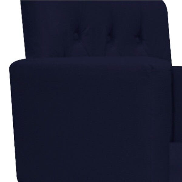 Poltrona Fernanda Base Giratória de Metal Corano Azul Marinho - STS Móveis - 6