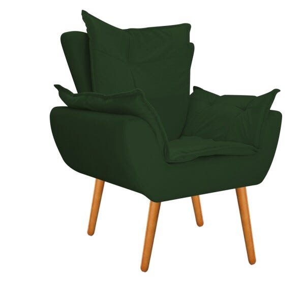 Kit Namoradeira e 02 Poltronas Apolo Palito Mel Suede Verde - STS Móveis - 2