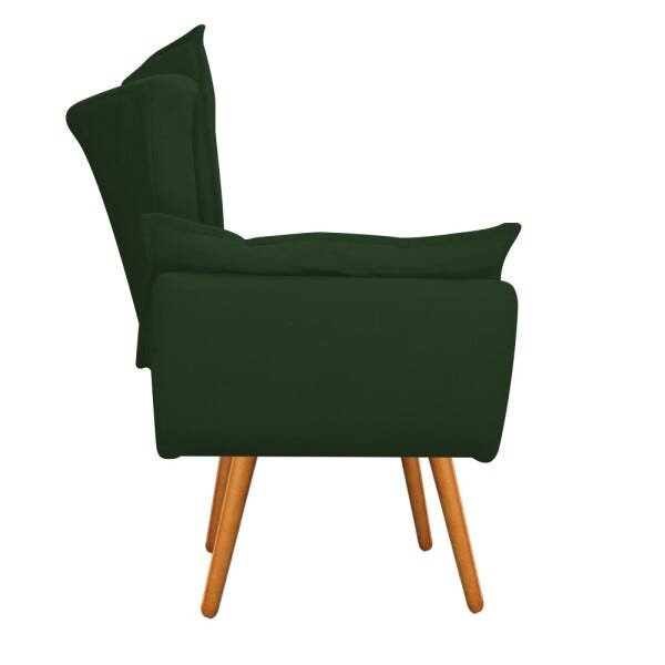 Kit Namoradeira e 02 Poltronas Apolo Palito Mel Suede Verde - STS Móveis - 4