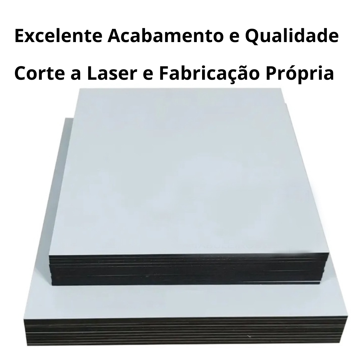 Cake Board - Kit 10 Unid - Bolo Confeitaria - Retangular - MDF - Branco - 15cm - 3