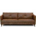 Ver imagem 5 de Sofá 3 Lugares para Sala de Estar Living 224cm Oásis T03 Couro Soft Mel - Lyam Decor