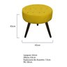 Puff Fernanda Palito Tabaco Suede Amarelo - Sts Móveis - 3