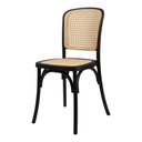 Ver imagem 3 de Conjunto Mesa Redonhda Eames Black 90cm + 4 Cadeiras Amis Rattan Sala Cozinha Jantar La Mobilia