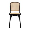 Ver imagem 4 de Conjunto Mesa Redonhda Eames Black 90cm + 4 Cadeiras Amis Rattan Sala Cozinha Jantar La Mobilia