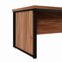 Ver mais imagens de Escrivaninha Mesa Escritório Diretor com Caixa de Tomadas e Porta Objetos 200cm Corporate Nogal e Preto Marrom