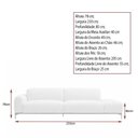 Ver imagem 6 de Sofá Unne 3 Lugares com Chaise Terminal Esquerdo 230cm Off White Boucle