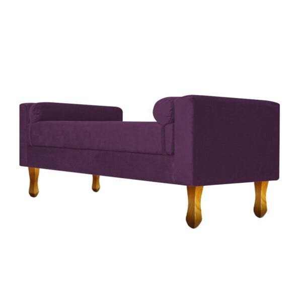 Recamier Félix Solteiro 90cm Suede Roxo - 4