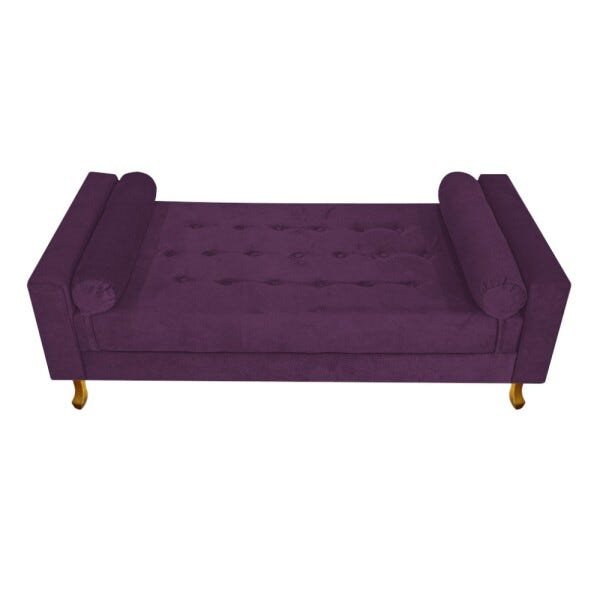 Recamier Félix Solteiro 90cm Suede Roxo - 5