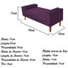 Recamier Félix Solteiro 90cm Suede Roxo - 3
