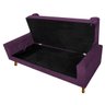 Recamier Félix Solteiro 90cm Suede Roxo - 6