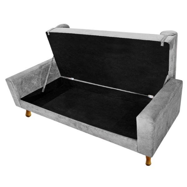 Recamier Félix Queen Size 160cm Suede Cinza - 6