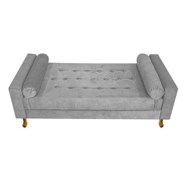 Recamier Félix Queen Size 160cm Suede Cinza - 5