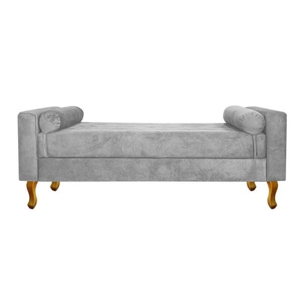 Recamier Félix Queen Size 160cm Suede Cinza - 2