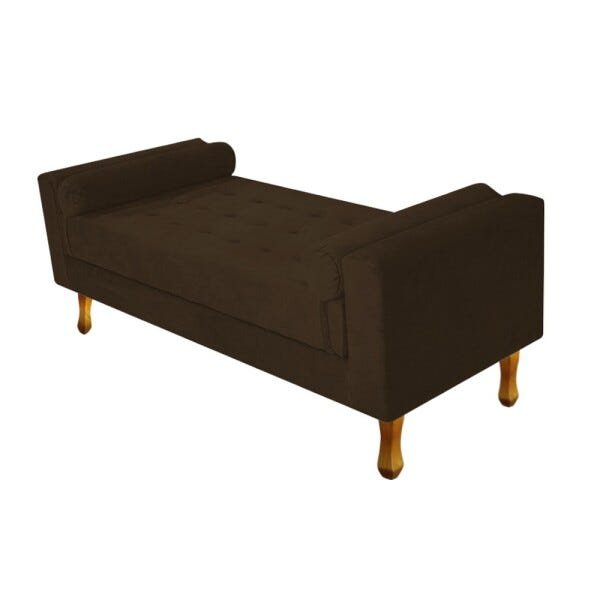 Recamier Félix Queen Size 160cm Suede Marrom - 1