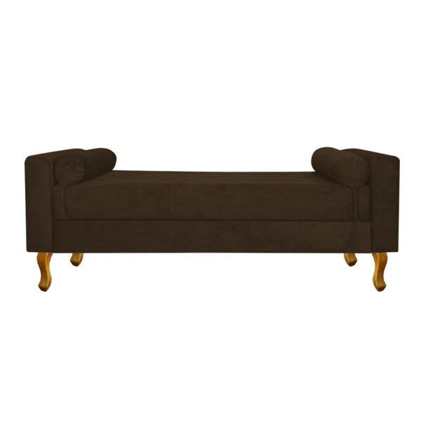 Recamier Félix Queen Size 160cm Suede Marrom - 2