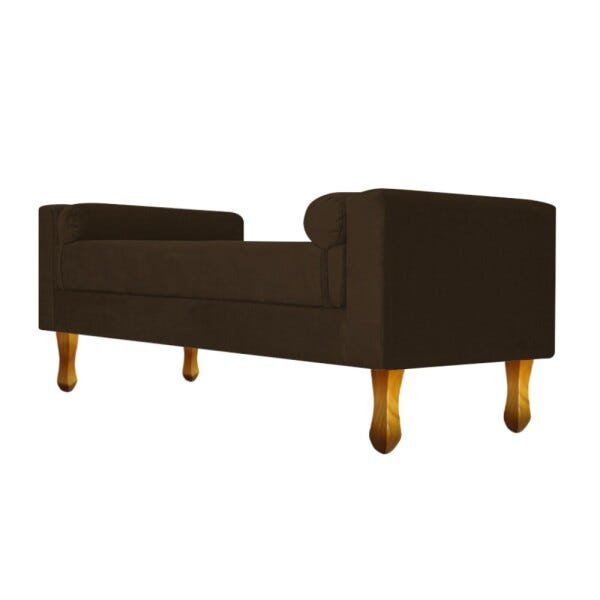 Recamier Félix Queen Size 160cm Suede Marrom - 4