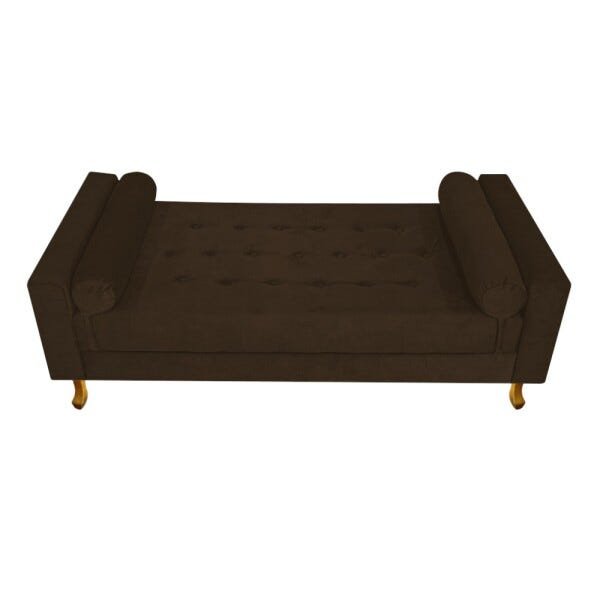 Recamier Félix Queen Size 160cm Suede Marrom - 5