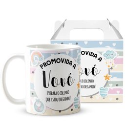 Kit Anúncio De Gravidez 4 Canecas Com Caixinha Vovó E Vovô - 2