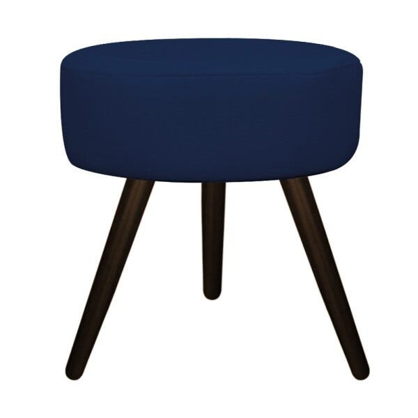 Puff Sofia Palito Tabaco Suede Azul Marinho - Sts Móveis - 1