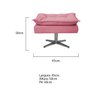 Kit Namoradeira e Puff Opala Base Giratória de Metal Suede Rosa Bebê - STS Móveis - 5