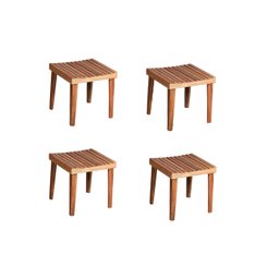 KIT BANCO 1 LUGAR EM MADEIRA 4 UNIDADES B007B DECORACLIC - 1