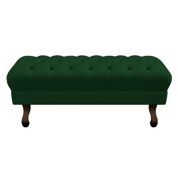 Puff Retrô 195cm Luis XV Suede Verde - Sts Móveis - 2