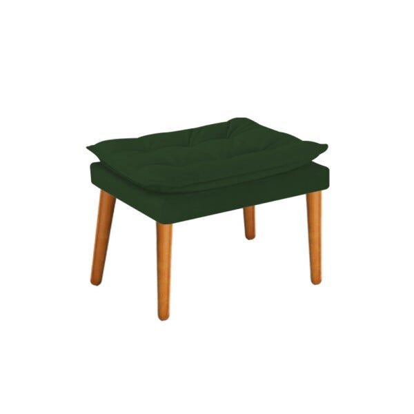 Kit 2 Poltronas e Puff Apolo Palito Mel Suede Verde - 5