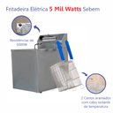 Ver imagem 2 de Fritador Elétrico Profissional Restaurante Hamburgueira 15 Litros Só Óleo Zona Fria 5000w Sebem
