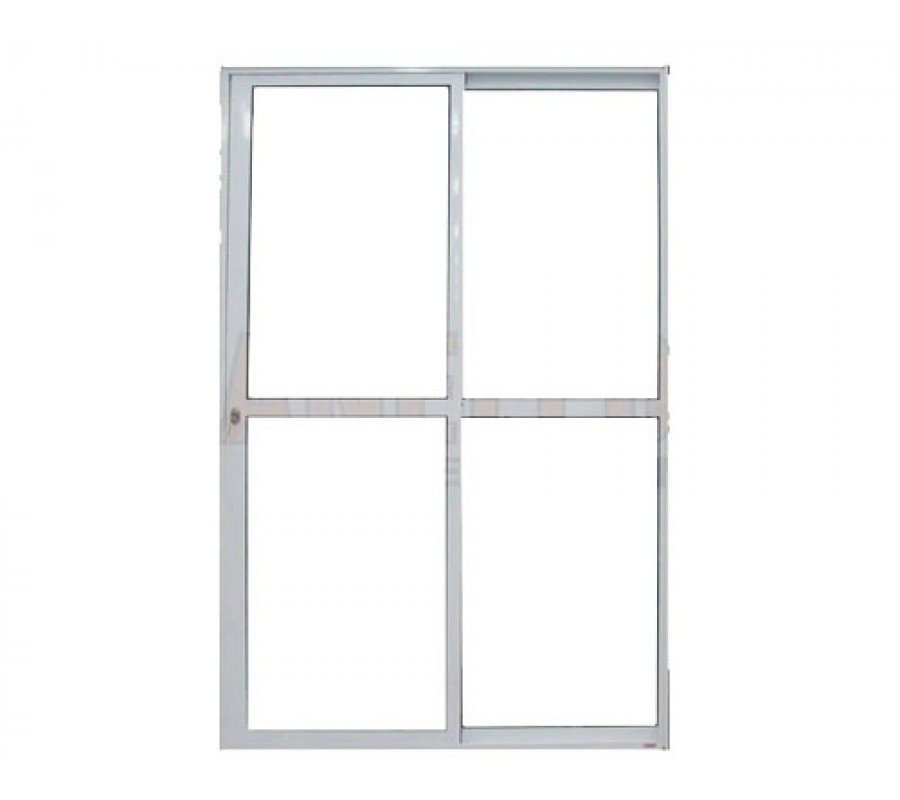 Porta Sacada Folhas 2,10x1,20 Aluminio Branco C/fechadura - 1