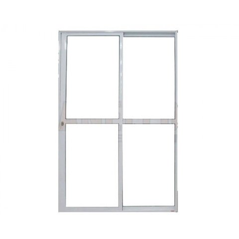 Porta Sacada Folhas 2,10x1,20 Aluminio Branco C/fechadura